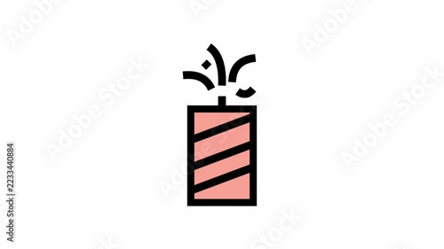 New year firelight icon - new year symbol motion design.