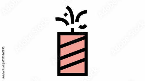 New year firelight icon - new year symbol motion design.