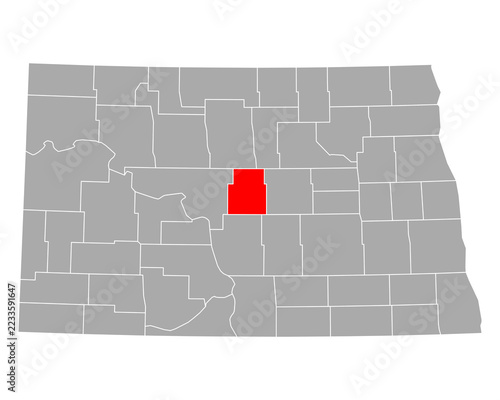 Karte von Sheridan in North Dakota