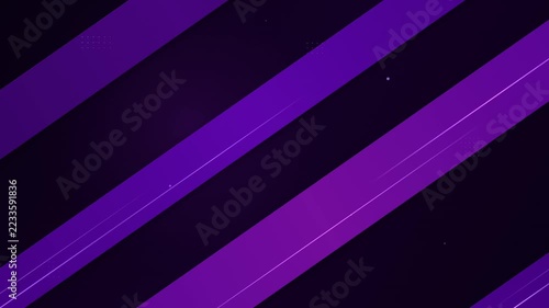 Abstract purple diagonal lines motion background, with digital particles, and geometric violet