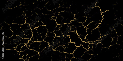 Gold Patterned natural of black marble (Gold Russia) texture background for product design