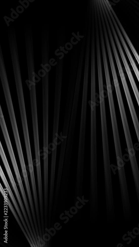 Black and white metallic glossy stripes abstract background. Geometric vertical motion design. Seamless loop. Video animation Ultra HD 4K 2160x3840