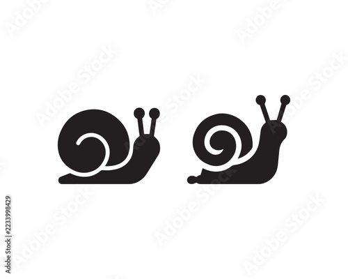 Snail icon silhouette vector art illustration