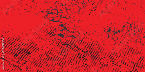 Abstract Bright Red Noise Grunge Texture In Black Background