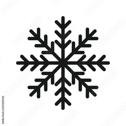 Outline simple snowflake icon.