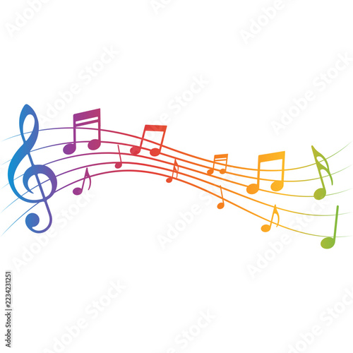 Colorful Music Note