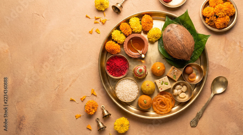Hindu Festival Worship Essentials Arranged for Deepavali