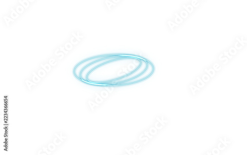 Three blue rings forming a circular pattern icon