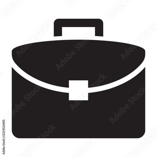 black briefcase with handle and clasp closeup