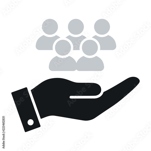 hand holding group mans
