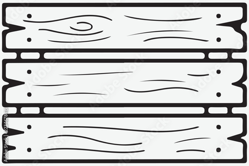 Simple wooden planks illustration with grain texture