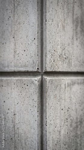Close-up of Grey Concrete Wall Panels with Seams