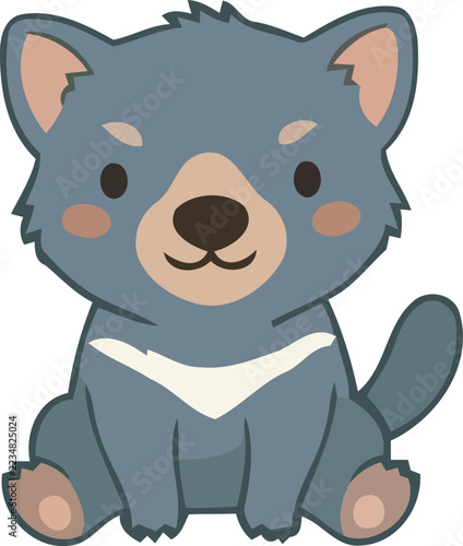 Cute Baby Wolf Cartoon