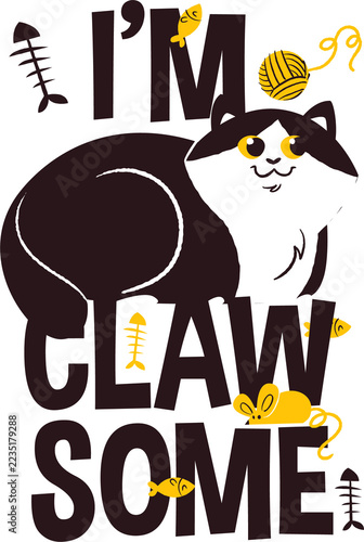 Canvas Print cat design cute