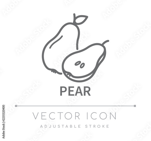 Pear Line Icon
