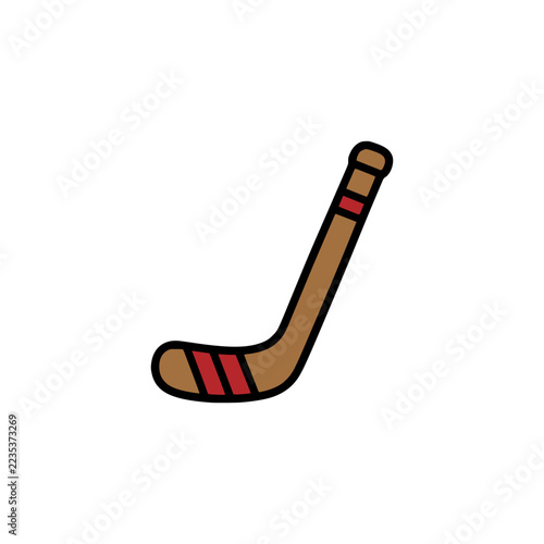Canvas Print Ice hockey stick equipment icon for winter sports game isolated vector illustrat