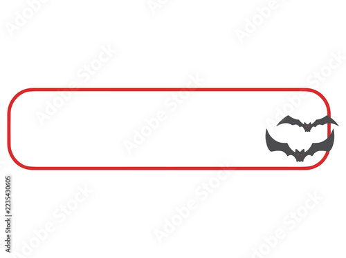 Halloween Frame with Bat Illustration
