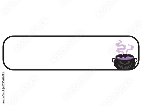 Halloween Frame with Magic Potions Illustration