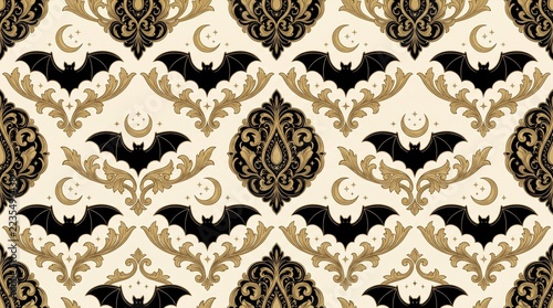 Luxury Halloween Damask