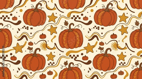 Retro Pumpkin Pattern
