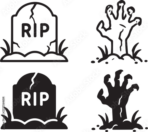 Minimalist Halloween Icon Set