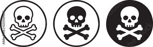 Three Skull and Crossbones Icons
