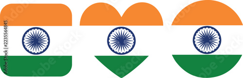 Three Indian national flags