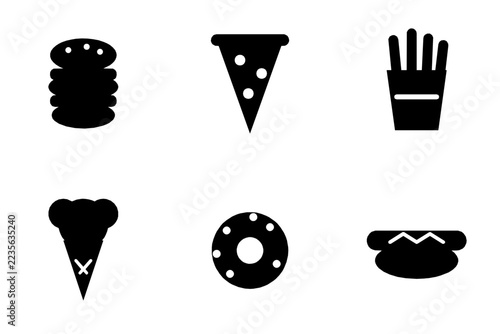 Fast Food Icon Set Vector Illustration