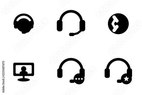 Live Chat Support Icon Set Vector Illustration