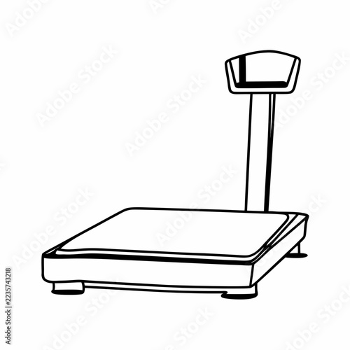 Digital weighing scale in minimalistic design  