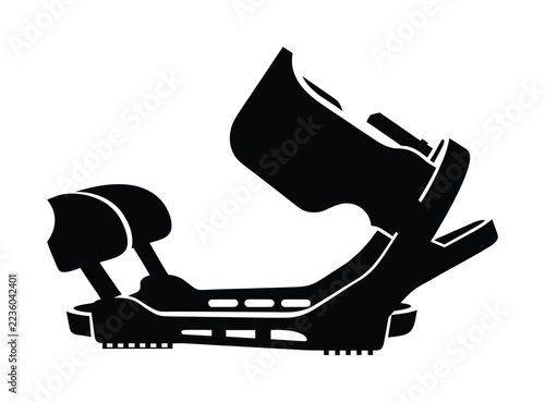Alpine Ski Binding Isolated Vector Illustration 