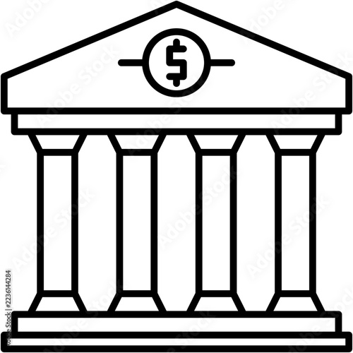 Bank icon vector illustration