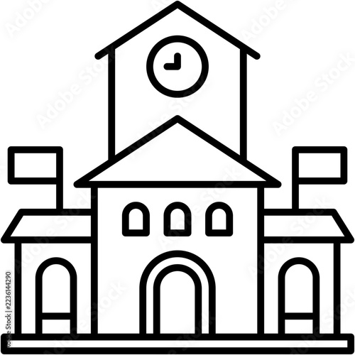 Railway Station icon vector illustration