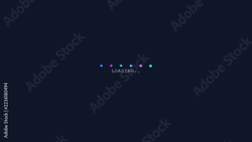 Minimalist Dot Loading Animation Loop For Digital User Interface