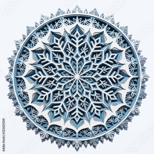 Intricate Paper Snowflake Mandala Art