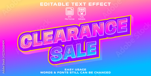 Editable graphic text effect clearance sale
