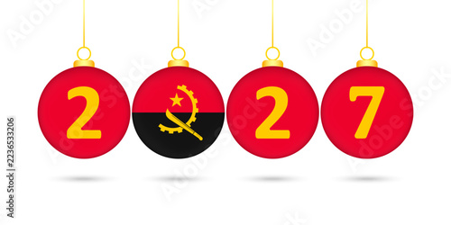 Angola Flag Christmas Balls 2027 Decoration.