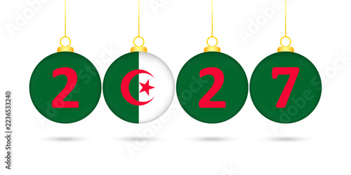 Algeria Flag Christmas Balls 2027 Decoration.