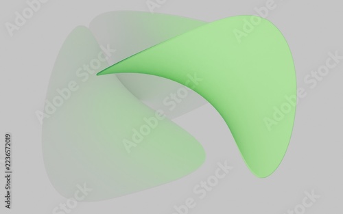 Obraz na plátně A vibrant digital rendering showcases a sleek green dolphin gracefully leaping f