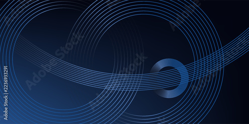 abstract dark background with blue glowing lines for business template