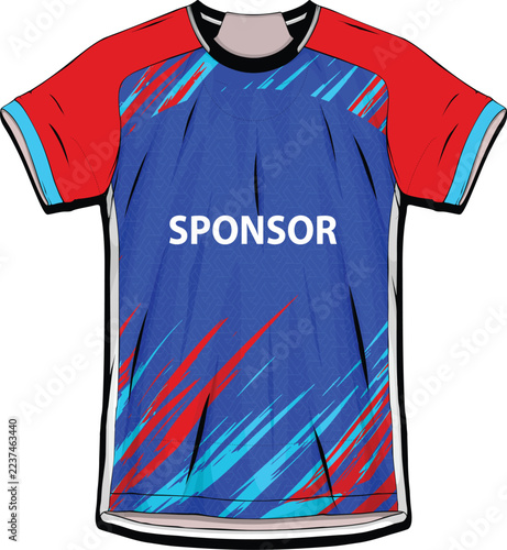 Abstract Sports Jersey Design with Dynamic Geometric Patterns